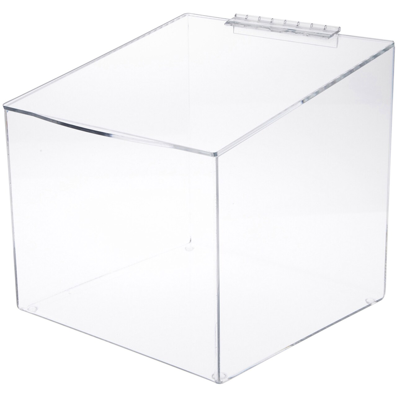Plymor Clear Acrylic Display Case Box With Angled Top & Hinged Lid